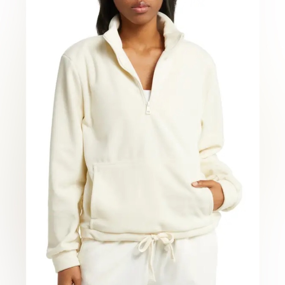 Beyond Yoga New Terrain Fleece Quarter-Zip Sweatshirt